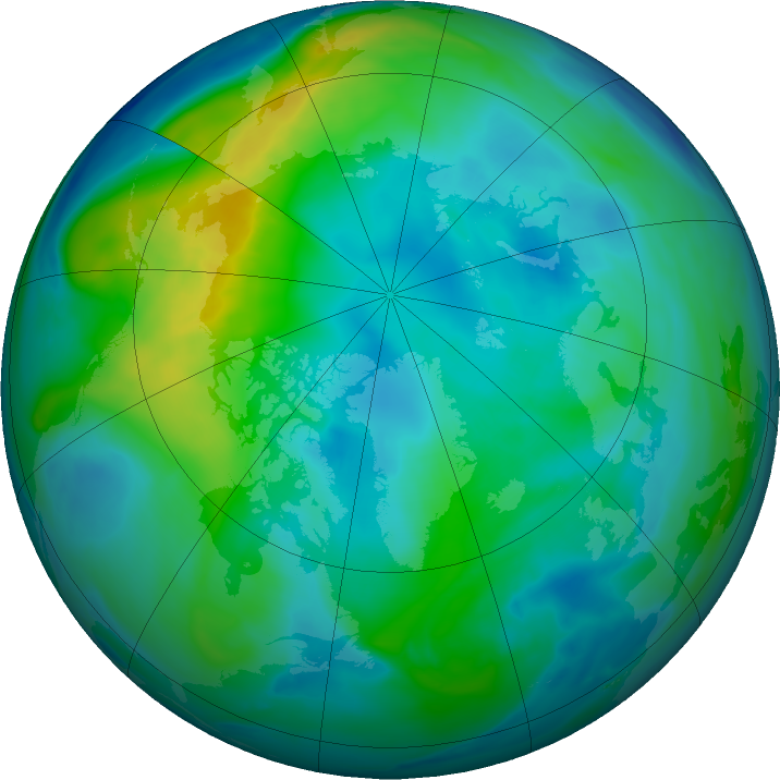 Arctic ozone map for 17 October 2021